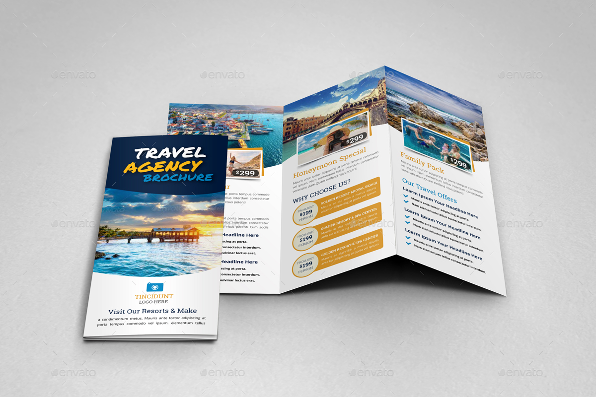 Travel Trifold Brochure Design Template v5, Print Templates | GraphicRiver