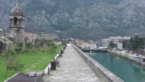 Bird's-eye view of Old Kotor town