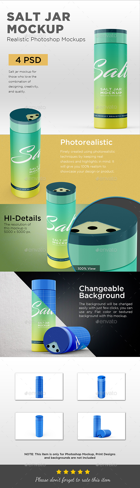 Download Salt Jar Mockup By Graphicdesigno Graphicriver