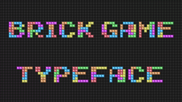 Brick Game Typeface  | After Effects Template