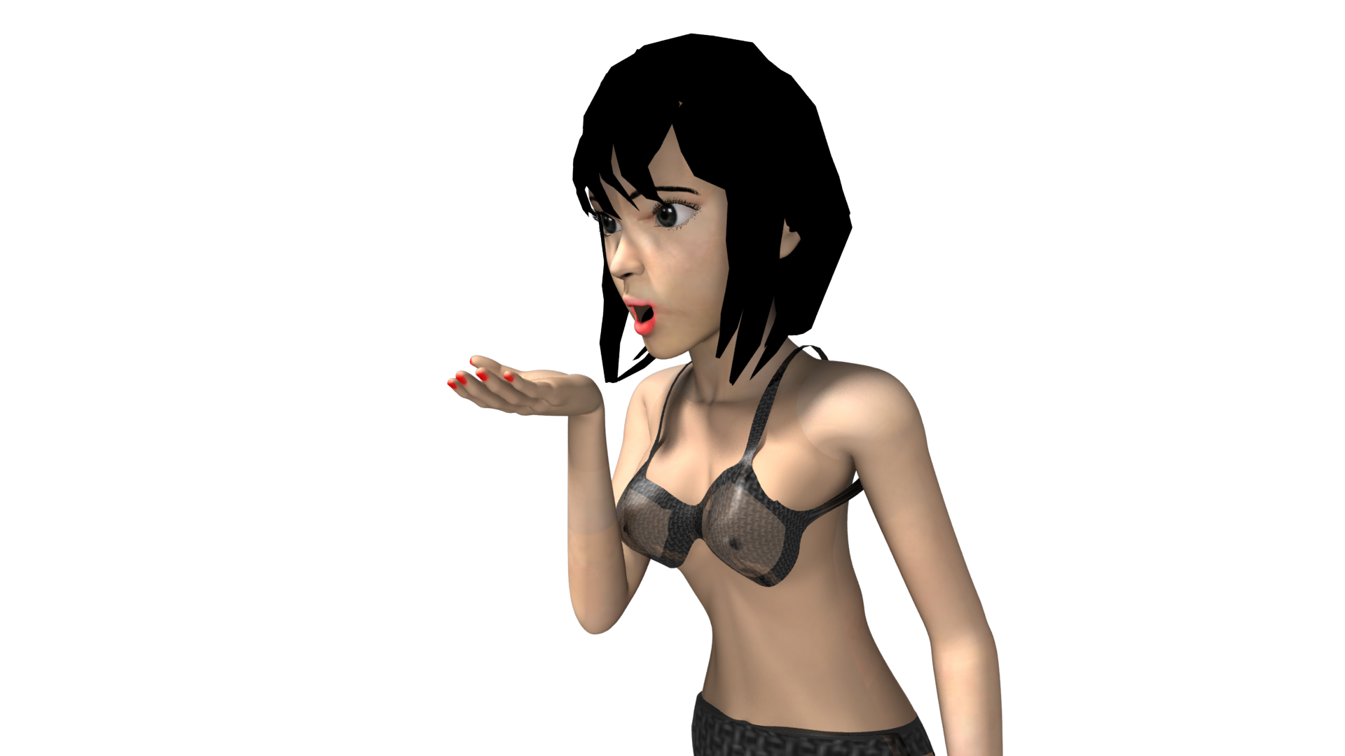 Jasmin Cartoon Girl  3D Model by Pradipta