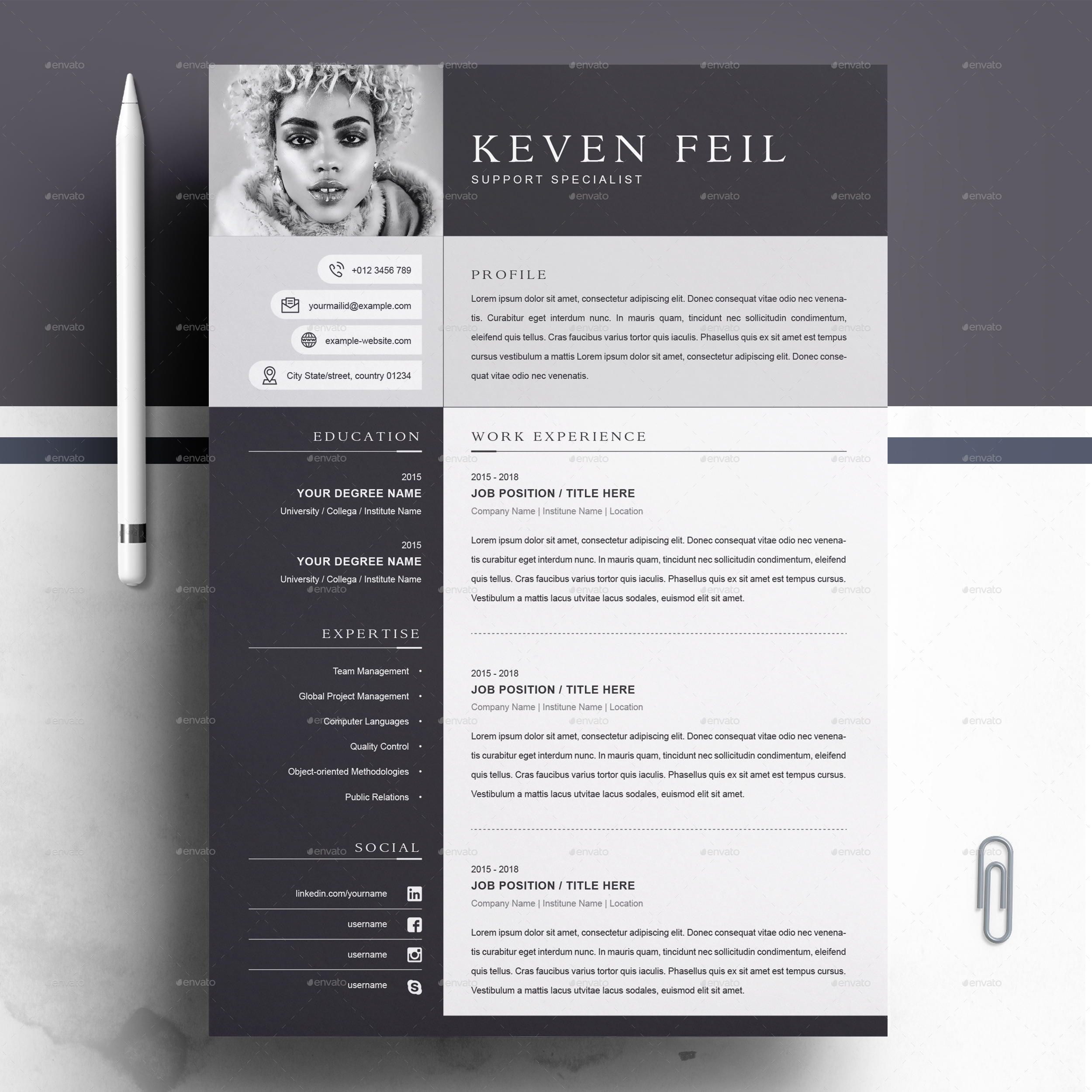 resume template by resumeinventor