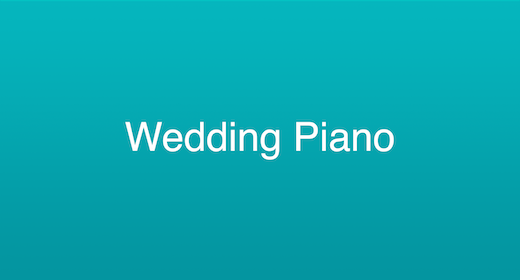 Wedding Piano