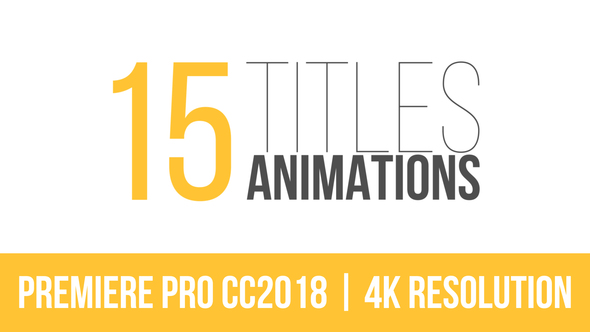 15 Title Animations for Premiere