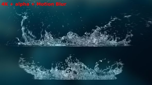Realistic Water Splashes Motion Blur