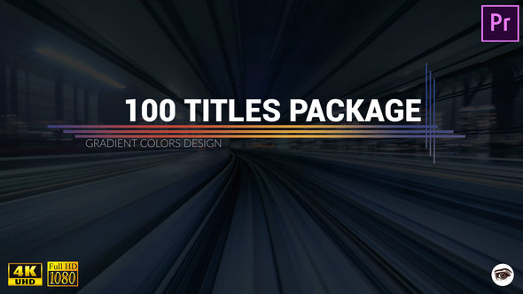 100 Titles Gradient Design Pack MOGRT