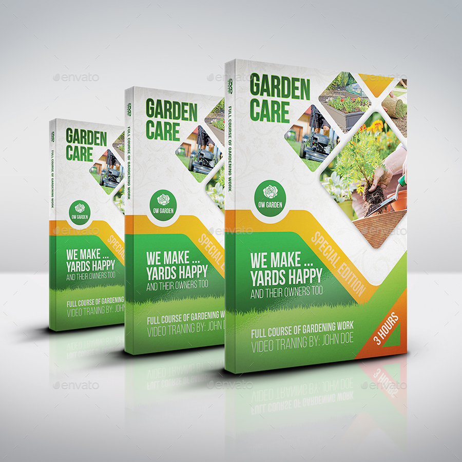 Garden Care DVD Cover and Label Template, Print Templates | GraphicRiver