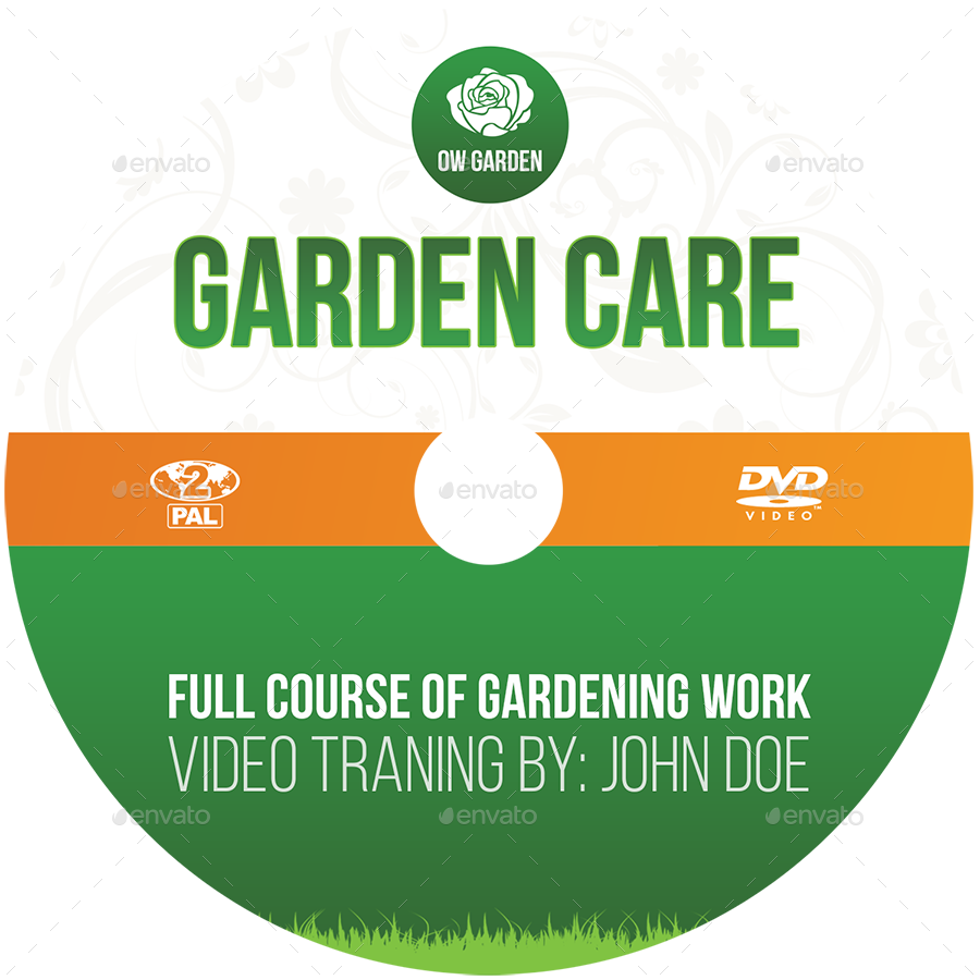 Garden Care DVD Cover and Label Template, Print Templates | GraphicRiver