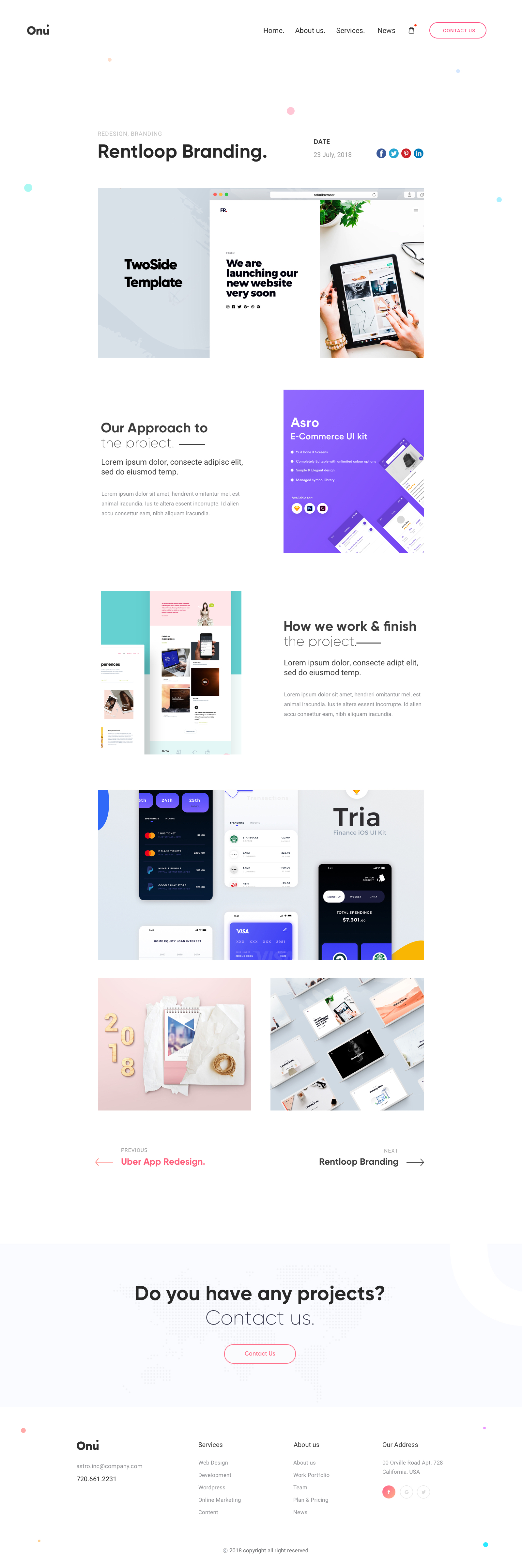 Onu - Creative Agency Sketch & PSD Template by CreativeGigs | ThemeForest