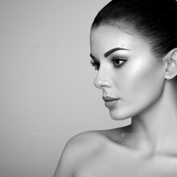 Beautiful woman face - Stock Photo - Images