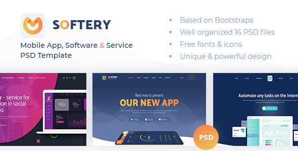Softery -Mobile App - ThemeForest 23498716