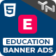 E-Learning - Online Education Web Banner Templates (GWD) - CodeCanyon Item for Sale