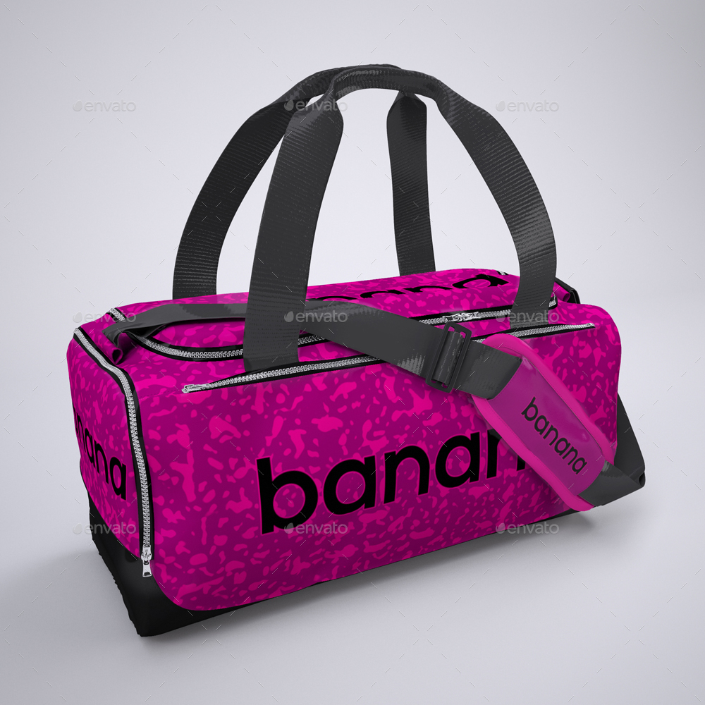 Sports Bag or Gym Duffel Bag Mock-Up by Sanchi477 ...