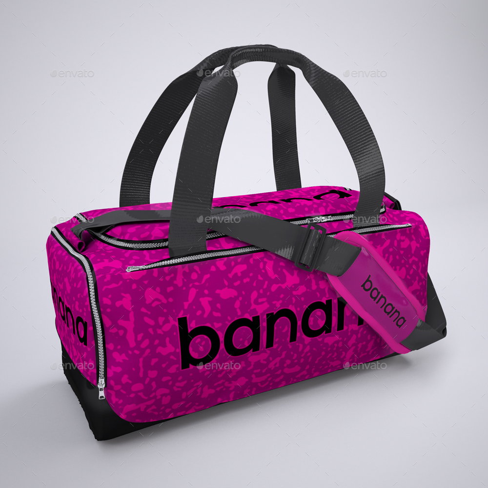 Download Sports Bag or Gym Duffel Bag Mock-Up by Sanchi477 ...