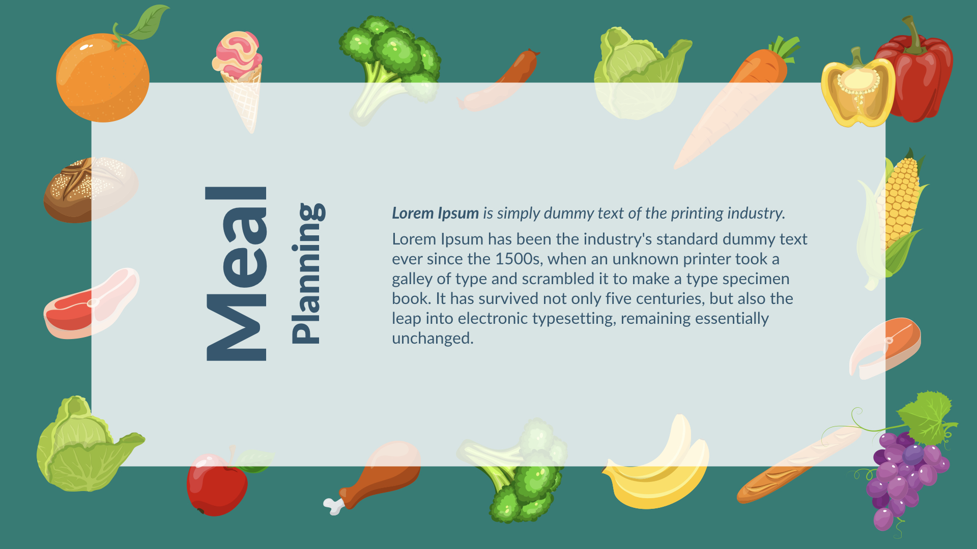 Meal Planner Keynote Presentation Template by SanaNik | GraphicRiver