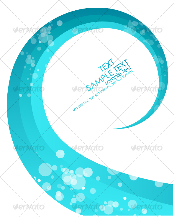 Abstract blue swirl design - Backgrounds Decorative