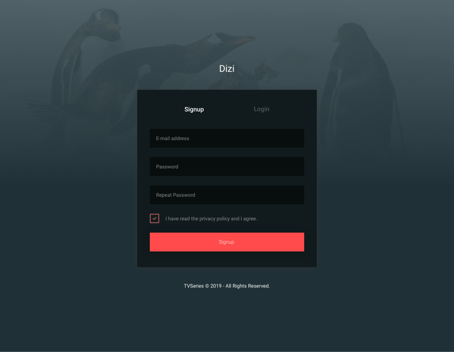 Dizi - TV Series Platform Template