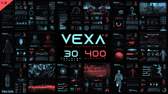 Vexa HUD Infographics - VideoHive 23442025