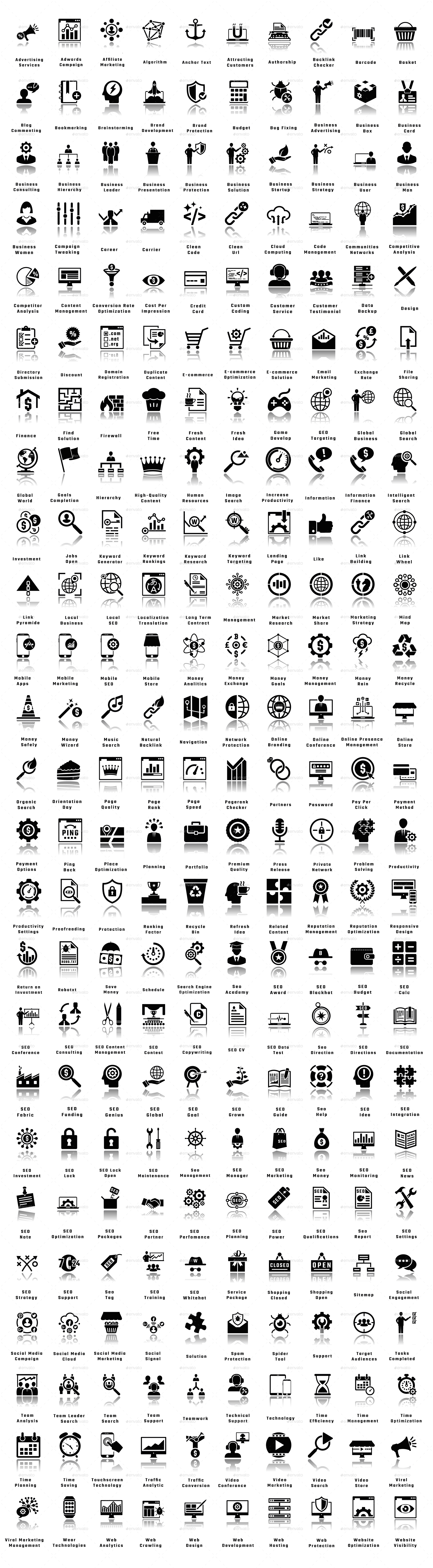 Seo Business Pro Icons by _kent | GraphicRiver