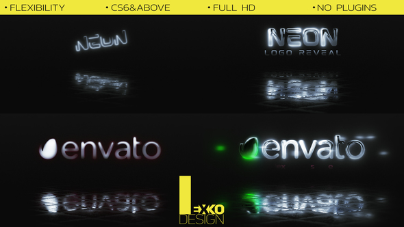 Neon Logo Reveal - VideoHive 23518201