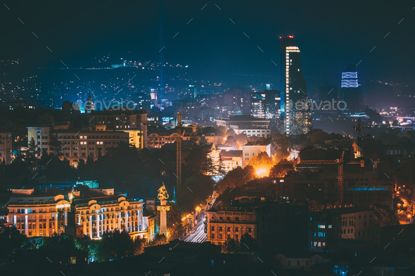 Tbilisi, Georgia. Construction Development Of Modern Architectur - Stock Photo - Images