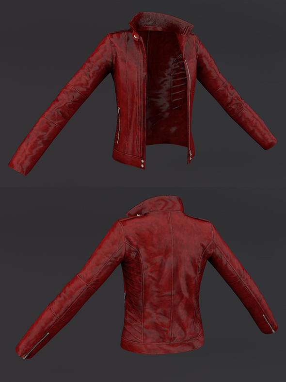 Jacket Red 3D - 3Docean 23521651