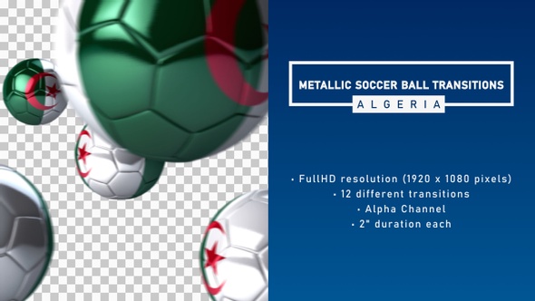 Metallic Soccer Ball Transitions - Algeria