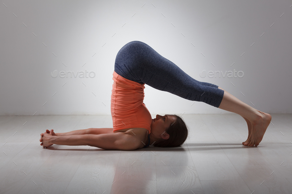 Flexible Woman Stretching Lower Back Doing Yoga at Home. Girl Doing Halasana  Yoga Pose, Sports Stock Footage ft. abs & alternative - Envato Elements