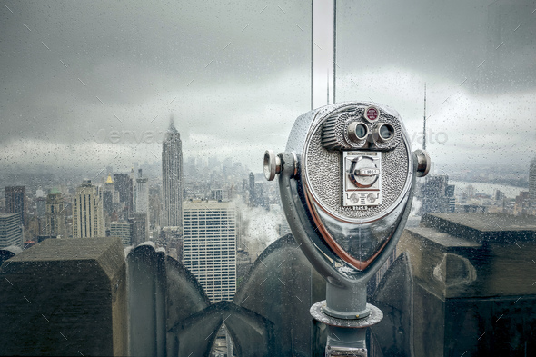 New York at a rainy day - Stock Photo - Images