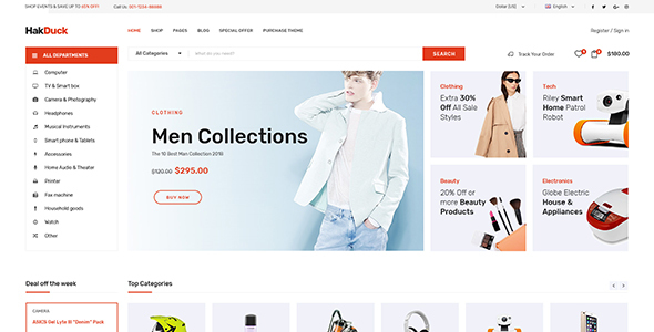 Hakduck Electronics Bootstrap 4 Ecommerce Template By Lionsbite Themeforest