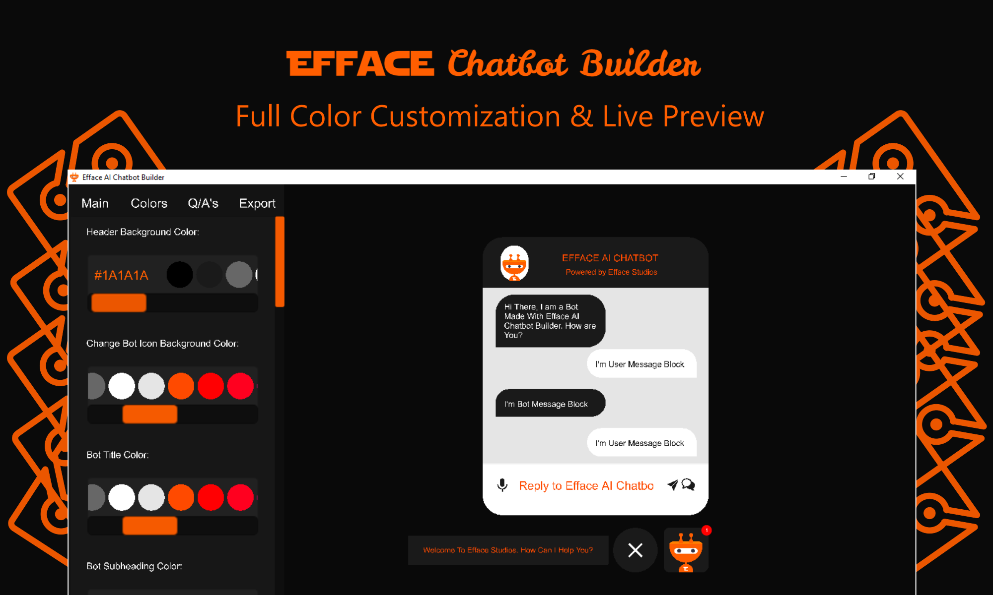 Efface Chatbot Builder - 3
