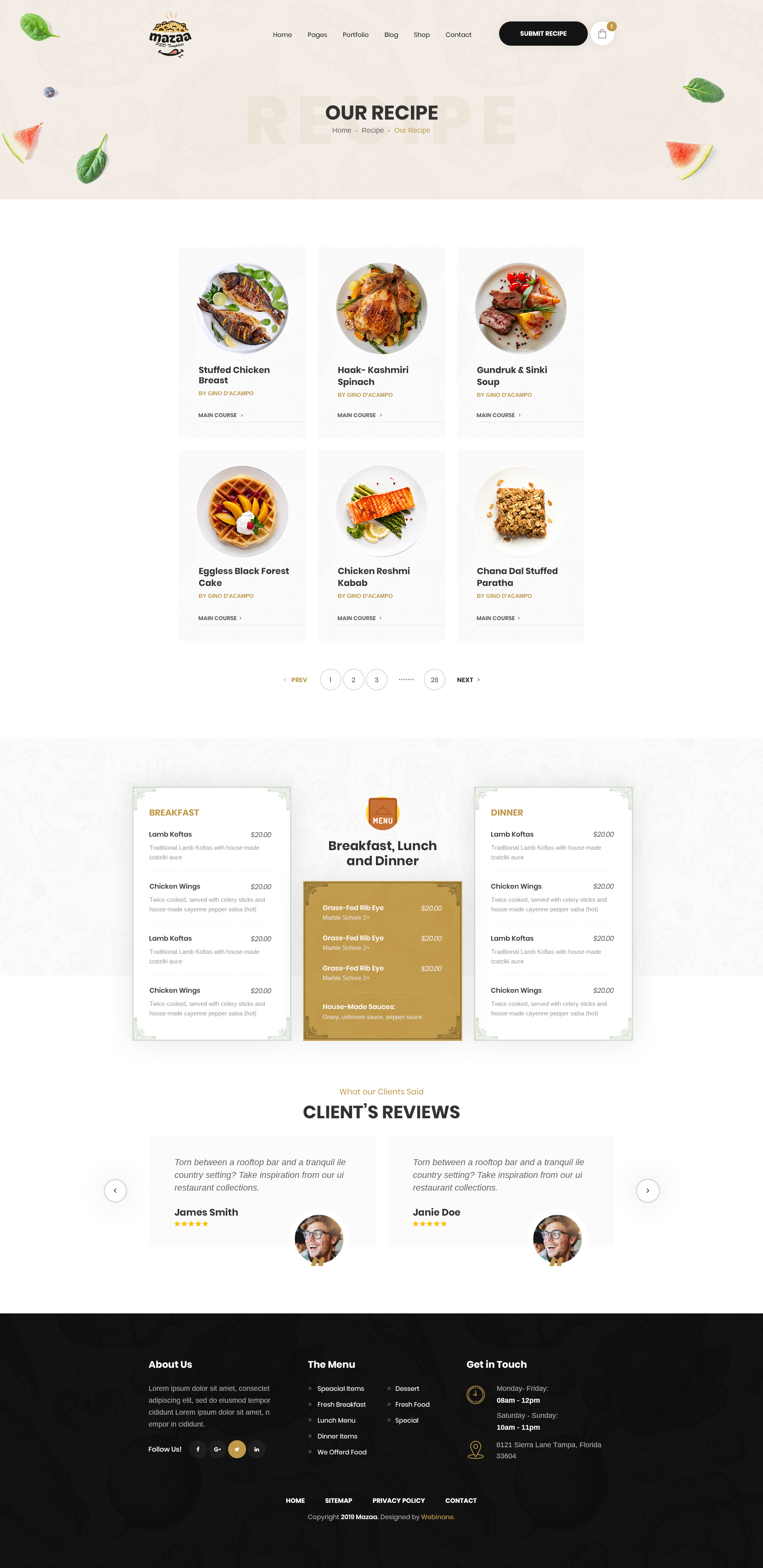 Mazaa - A PSD Template for Cooking Recipes Portal by webinaneHTML ...