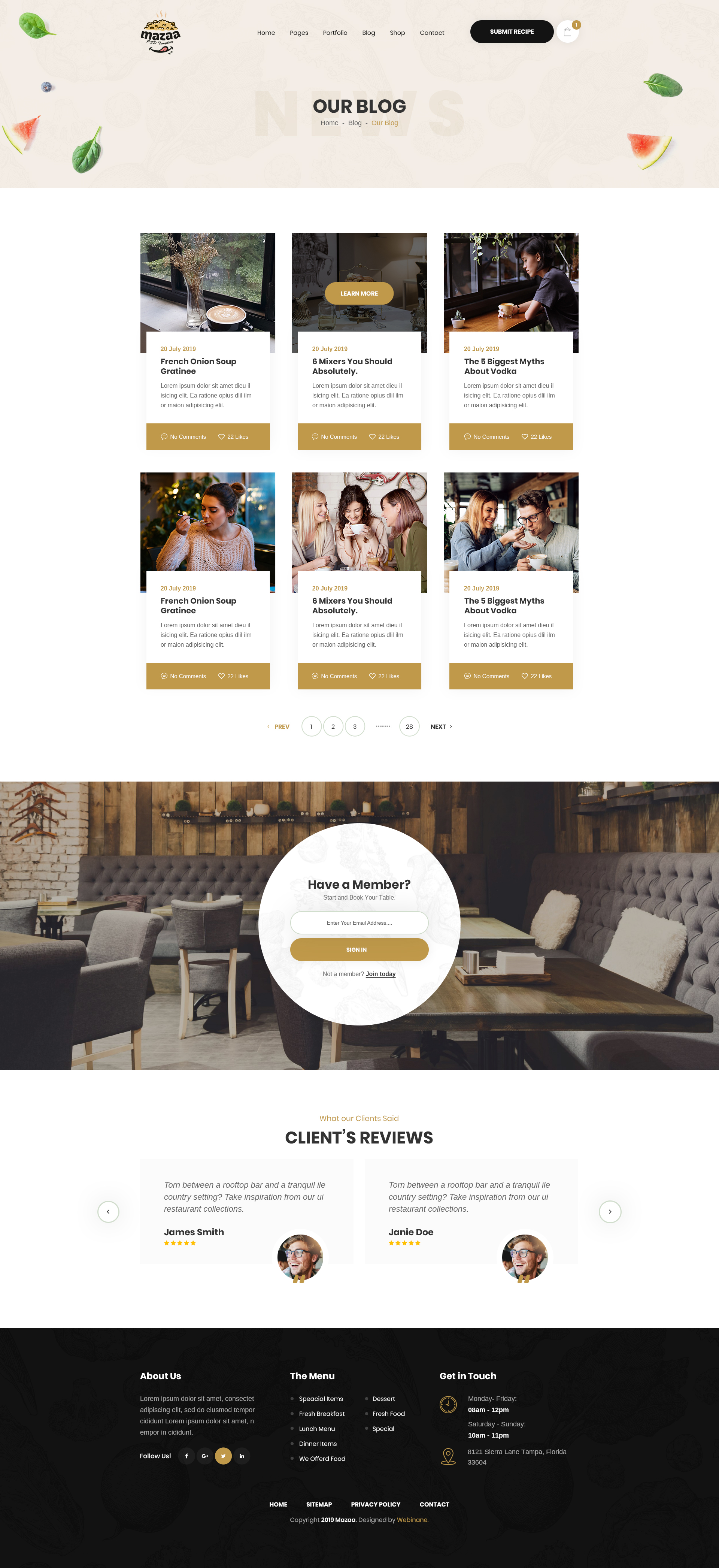 Mazaa - A PSD Template for Cooking Recipes Portal by webinaneHTML ...