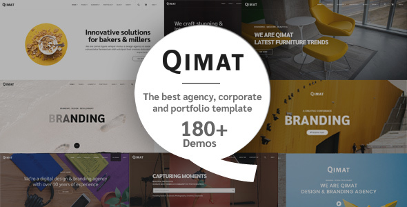Excellent QIMAT - Creative Agency, Corporate and Portfolio Multi-purpose Template