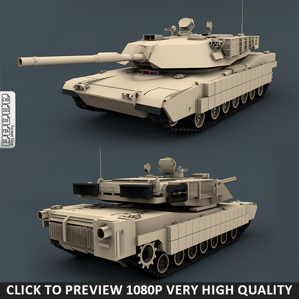 M1 Abrams tank - 3Docean 23542151