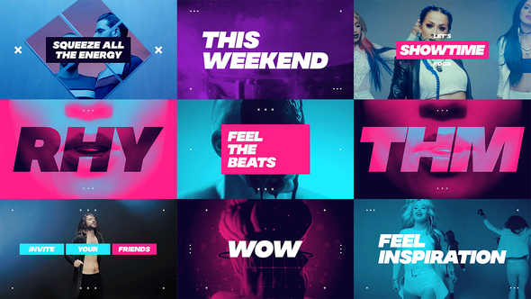 Dynamic Opener / Music Event Promo / Party Invitation / EDM Festival / Night Club / Fast Typography
