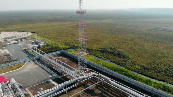 The Drone Descends on a Natural Gas Processing Plant Around the Swamp and Taiga alt