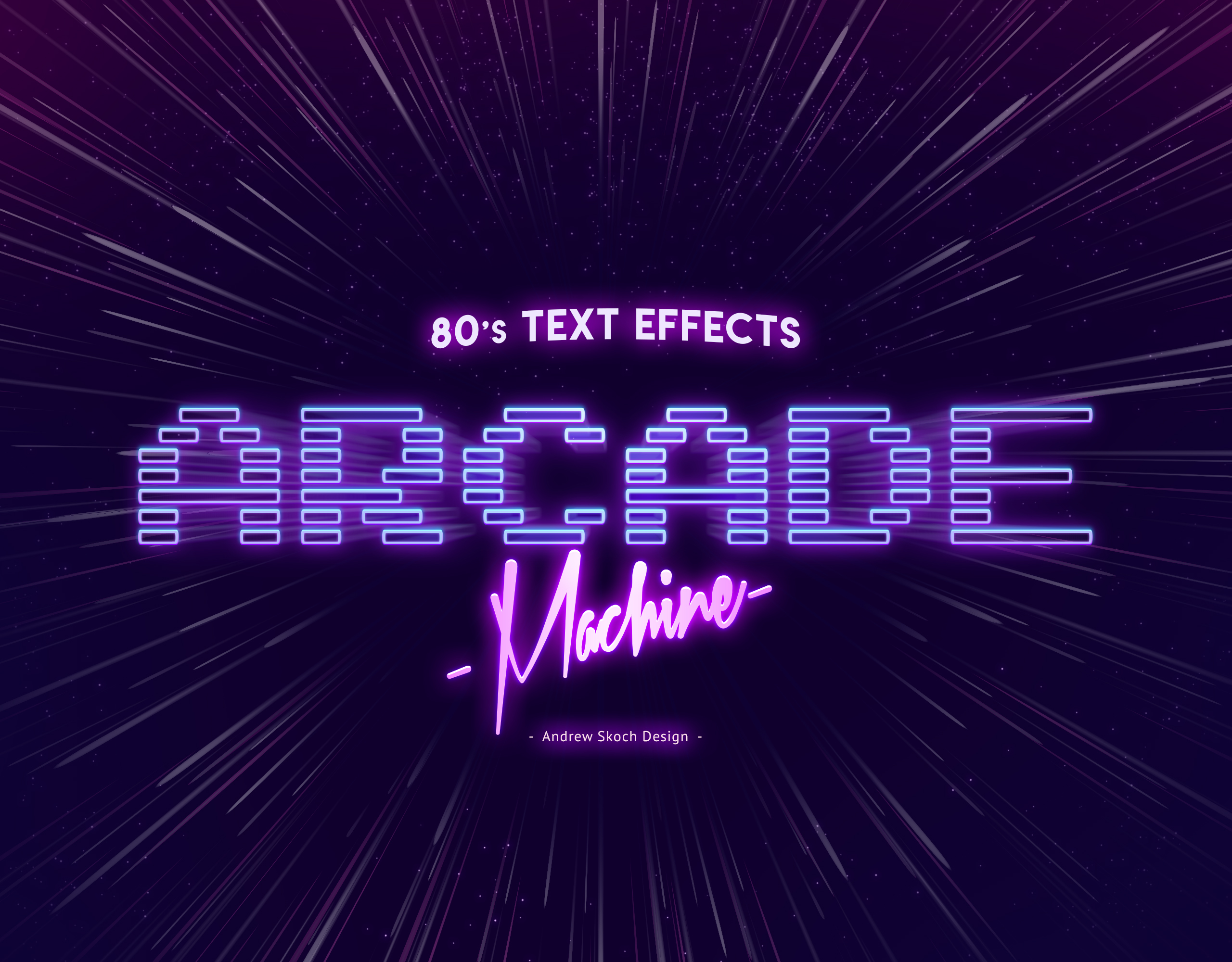 overlapping repeating 80s style text effect photoshop