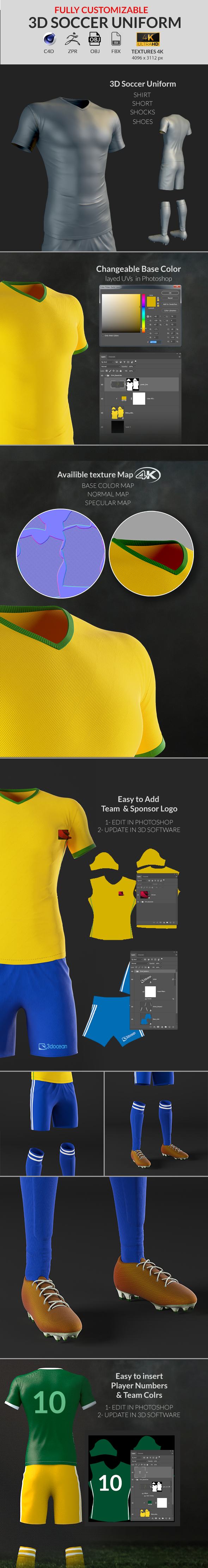Soccer Uniform - 3Docean 23561849