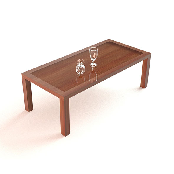 Simple Wood Table - 3Docean 23563359