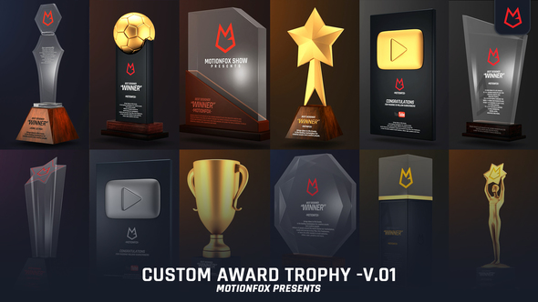 Custom Award Trophy - Loopable Pack v.01