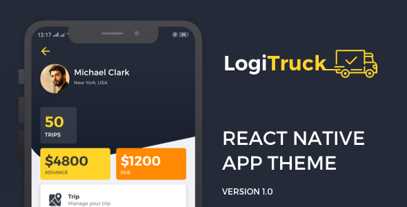 Logi Truck React Native Theme