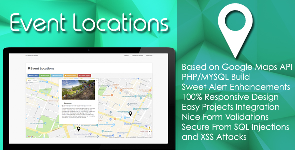 Event Locations - PHP/MYSQL Plugin