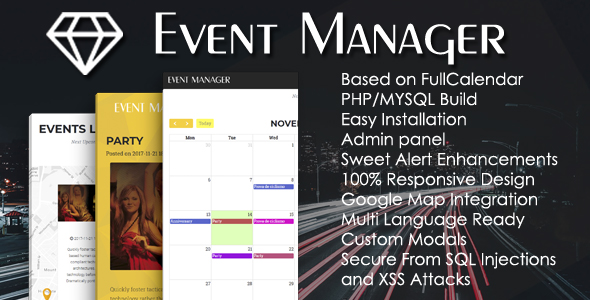 Event Manager PHP - CodeCanyon 21280741