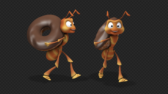 Ant Carrying Donut (2 Pack)