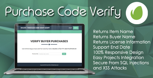 Envato – Purchase Code Verify PHP Script