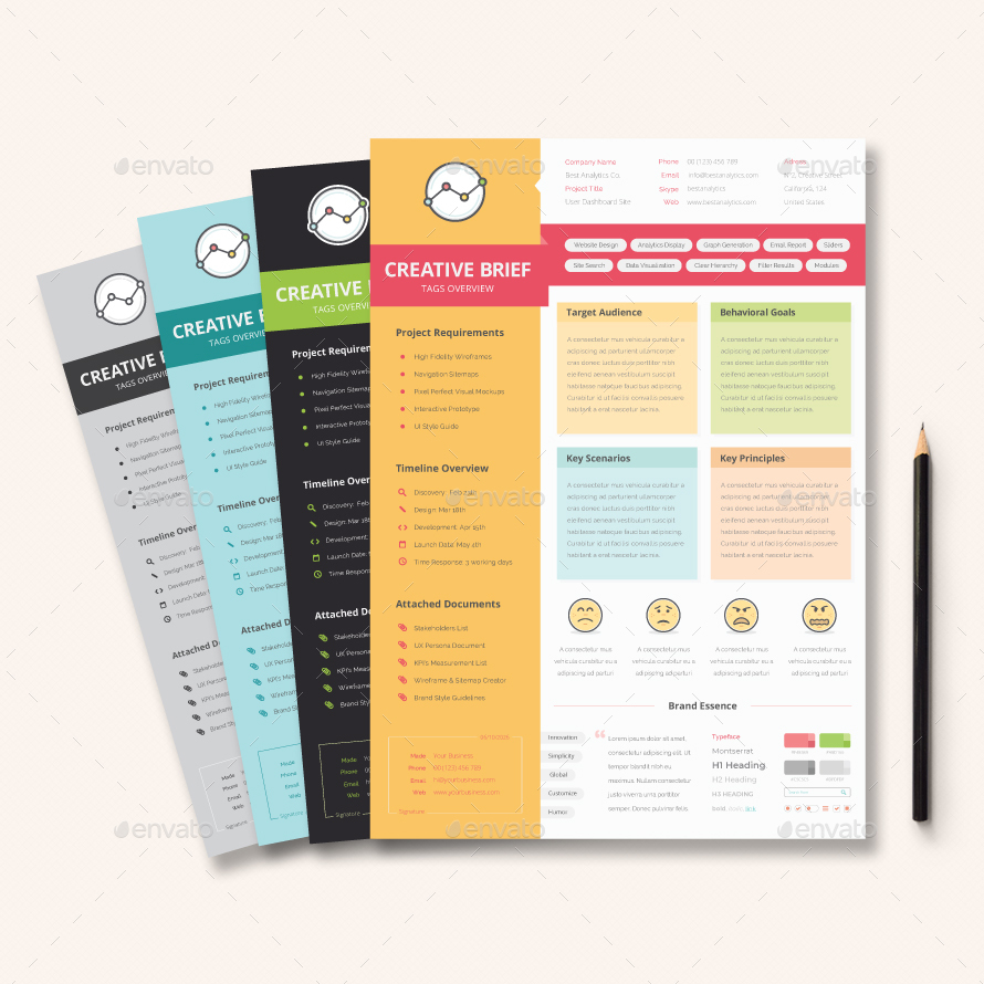 UX Workflow Creative Brief, Print Templates GraphicRiver