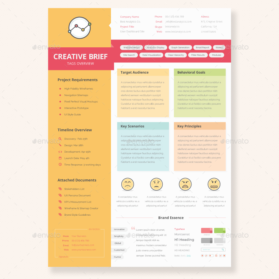 UX Workflow Creative Brief, Print Templates GraphicRiver