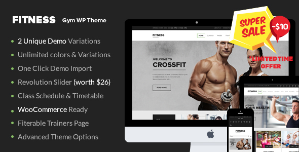 Gym WordPress Theme - ThemeForest 7404913