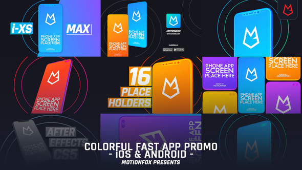 Colorful Fast App Promo - iOS & Android  Device